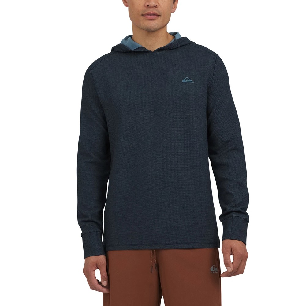 Quiksilver Men’s 4-Way Stretch Moisture Wicking Hoodie, Blue, Size M