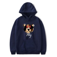 Cute Lily Bear Hip Hop Sports Hoodie Sweatshirt Fashion Designer Sweater Jumper