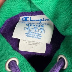 Champion Carrots Hoodie Mens Medium Purple Green Reverse Weave Anwar Streetwear