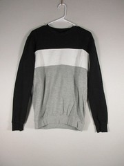 Denim & Flower Mens Pullover Round Neck Sweatshirt Long Sleeve Size M Multicolor
