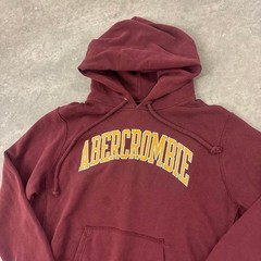 Vintage Abercrombie 2000s Burgundy Hoodie Size xl