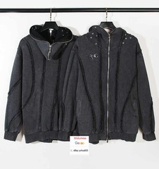 Mens Women Thug Hooded Club Pullover Hoodie Cardigan Zip Sweatshirt Jumper Coat