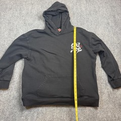 Black Hoodie XL White Graphic Colorful Patterned Sleeve