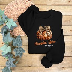 Animal Print Pumpkin Spice Jumper | Autumn Sweatshirt | Pumpkin Spice Jumper