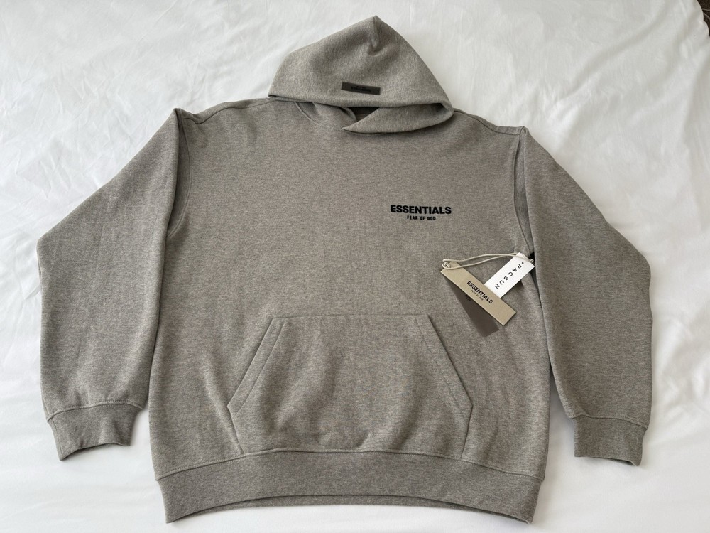 Essentials Pullover Hoodie Size Medium Dark Oatmeal New With Tags