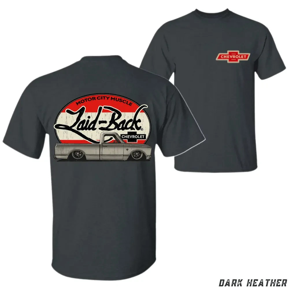 Chevrolet Laid Back T-Shirt, Vintage Motor City Muscle Car Graphic Tee, Classic