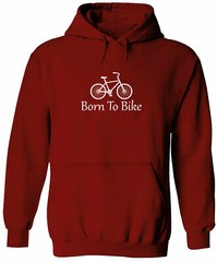 Ride Bicycle Unisex Pullover Sweatshirt Hoodie Sweater Graphic Gift Born To Bike