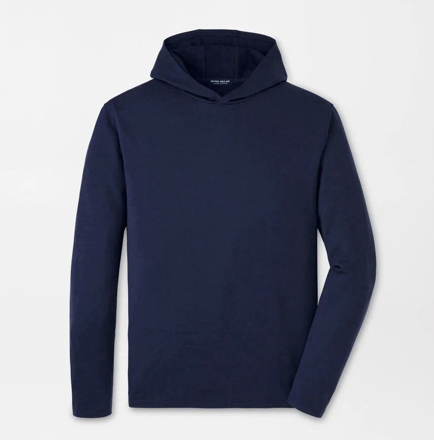 Peter Millar Navy Blue Excursionist Flex Hoodie MS25XK77 Sweatshirt NWT S