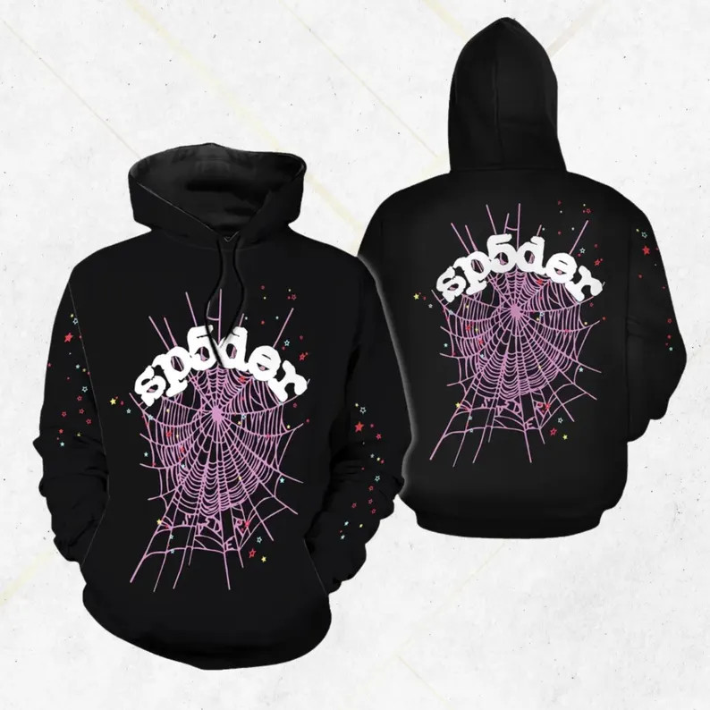 Black Spider Web 3D Hoodie Men Women Unisex Graphic Print Pullover Top Gift
