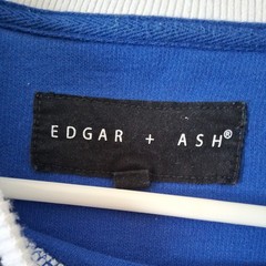 Edgar + Ash Blue White Black Trim Sweatshirt Mens Medium