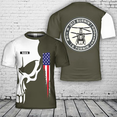 Custom Name CH-47 Chinook 3D T-Shirt Military Helicopter Graphic Tee