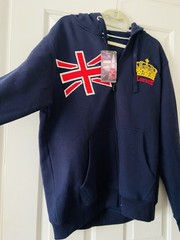 London Royal Hoodie With Embroidered Union Jack New With Tags