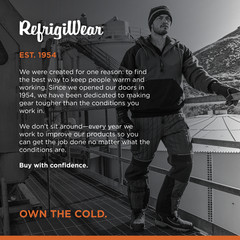 RefrigiWear Frostline Insulated Hoodie Sweatshirt – Warm, Durable, Fleece-Lined