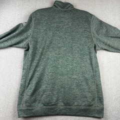 Adidas Team Issue TC Quarter Zip Pullover Mens Large Green Fleece Lined Gym Trai