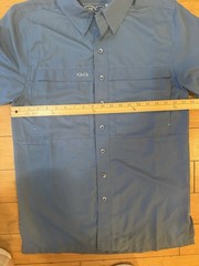 Mens Small Gameguard Outdoors 1042 Long Sleeve Blue Shirt Vented Fishing