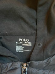 Polo Ralph Lauren Hoodie Mens Sz L Black Performance Puffer Front Full Zip Knit