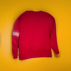 Hanes USA Water Polo Graphic Crewneck Sweatshirt Long Sleeve Red XL