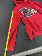 Poetic Justice Hoodie Mens Medium Red Sweatshirt 2pac Tupac Graphic Print