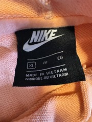 Light Orange Nike Hoodie With Oval Logo Size XL Made In Vietnam