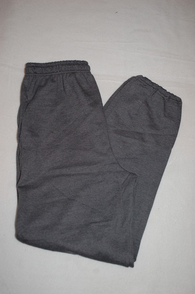 Mens DARK GRAY SWEAT PANTS Pockets ELAST WAIST Drawstring SIZE S 28-30
