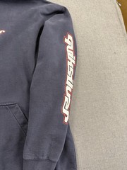 Vintage Quiksilver Hoodie Mens Medium Blue Boardriding Graphic Skate Surf