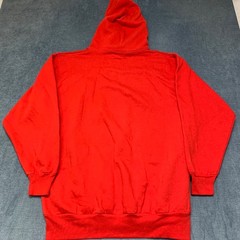 Life Authentic Apparel Hoodie Mens 2XL Red Cotton Fleece Lined Drawstring Cozy