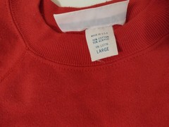 Vintage Red Raglan Sweatshirt Men Large SWEATS FX PANNILL Soft Cotton & Acrylic