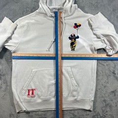 IT The Movie Pennywise Hoodie Small White Warner Bros Horror Clown Graphic 90s