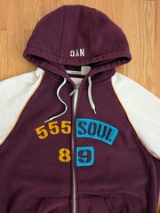 Vintage y2k Triple Five Soul NYC Full Zip Hoodie Sweatshirt Men’s Large Hip Hop