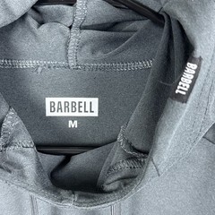 Barbell Apparel Hoodie Men Medium Gray Pullover Zip Pockets Athletic Workout Gym