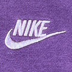 Nike Mens Club Fleece size Lg Quarter Zip Colorblock Pullover Plum Navy retro