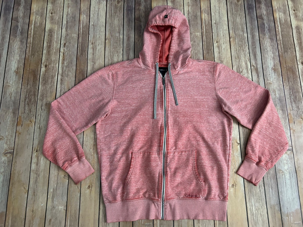 O’Neill Beach Surf Hoodie Jacket Coral Heather Red Men’s Size Medium