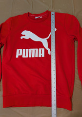 Puma Mens Red Big Logo Classic Fit Crewneck Sweatshirt Medium Long Sleeve