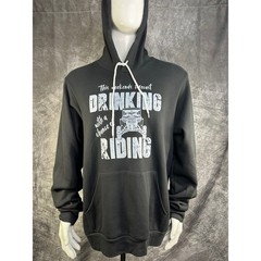 NEW Bella Canvas Hoodie Unisex Large Black Drinking Riding RZR SXS 3719