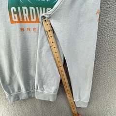 Farm Fresh Girdwood Brewing Sweatshirt Men Small Grey Organic Cotton Sustainable