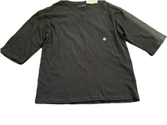 PacSun Mens 3/4 Sleeve Boxy Fit 100% Cotton Faded Black Wash Shirt Medium