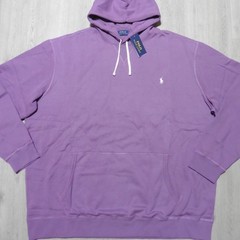 POLO RALPH LAUREN Mens 4XLT 4XL TALL HOODIE TEA ROSE PURPLE COTTON FLEECE