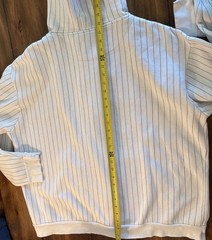 90s/Y2K Airwalk Full Zip Pin Stripe Hoodie Letter Spell Out Flip Phone Pocket L