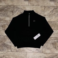 Alo Yoga Accolade 1/4 Zip Pullover Black NWT Quarter Zip Sweatshirt Size Small