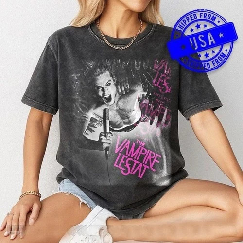 Vampire Lestat Retro Horror Band Tee — Gothic Vampire Graphic T-Shirt