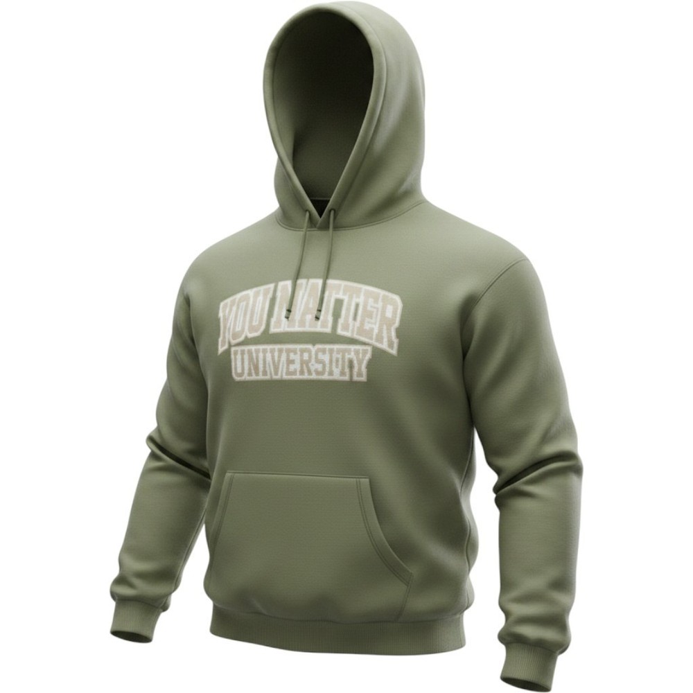 (CL) Demetrius Harmon You Matter University Hoodie Olive Green XXL Street Graph