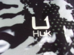 NWT Huk hooded pullover, men’s M, L, XL, camo black & green, polyester blend
