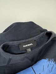Diesel Blue Big Logo Long Sleeve Comfort Men’s Basic Cotton Sweatshirt Sz M