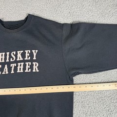 Whiskey Weather Crewneck Size **Large Cozy Fall Winter Black Sweatshirt