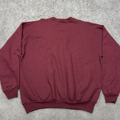 Vtg HANES Men’s XL Sweatshirt Big Buck Deer Embroidery Graphic Crewneck Maroon