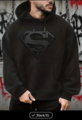 1pc Men’s Justice League Superman Logo Hooded Sweatshirt
