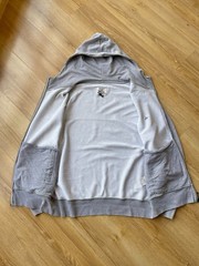 Vivienne Westwood Gray Zip Up Hoodie Orb Logo Sweatshirt Embroidered Sz XL Y2K