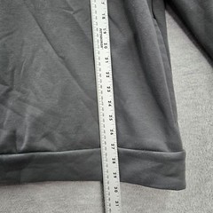 Adidas Men Sweatshirt L Gray Logo Embroidery Fleece Activewear Zipper Long