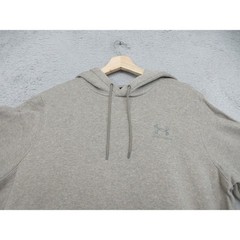 Under Armour Rival Fleece Hoodie Men L Gray Pullover Sweatshirt Logo Activewear