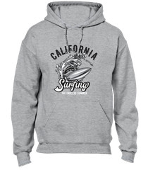 CALIFORNIA SURFING HOODY HOODIE SURFER SURFBOARD SUMMER HOLIDAY CLOTHING TOP